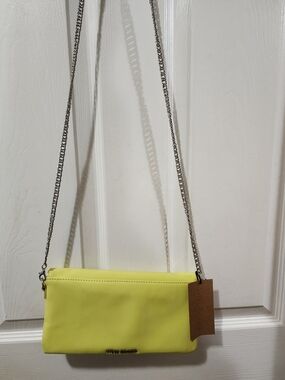 Steve Madden Yellow Chain-Strap Crossbody Bag